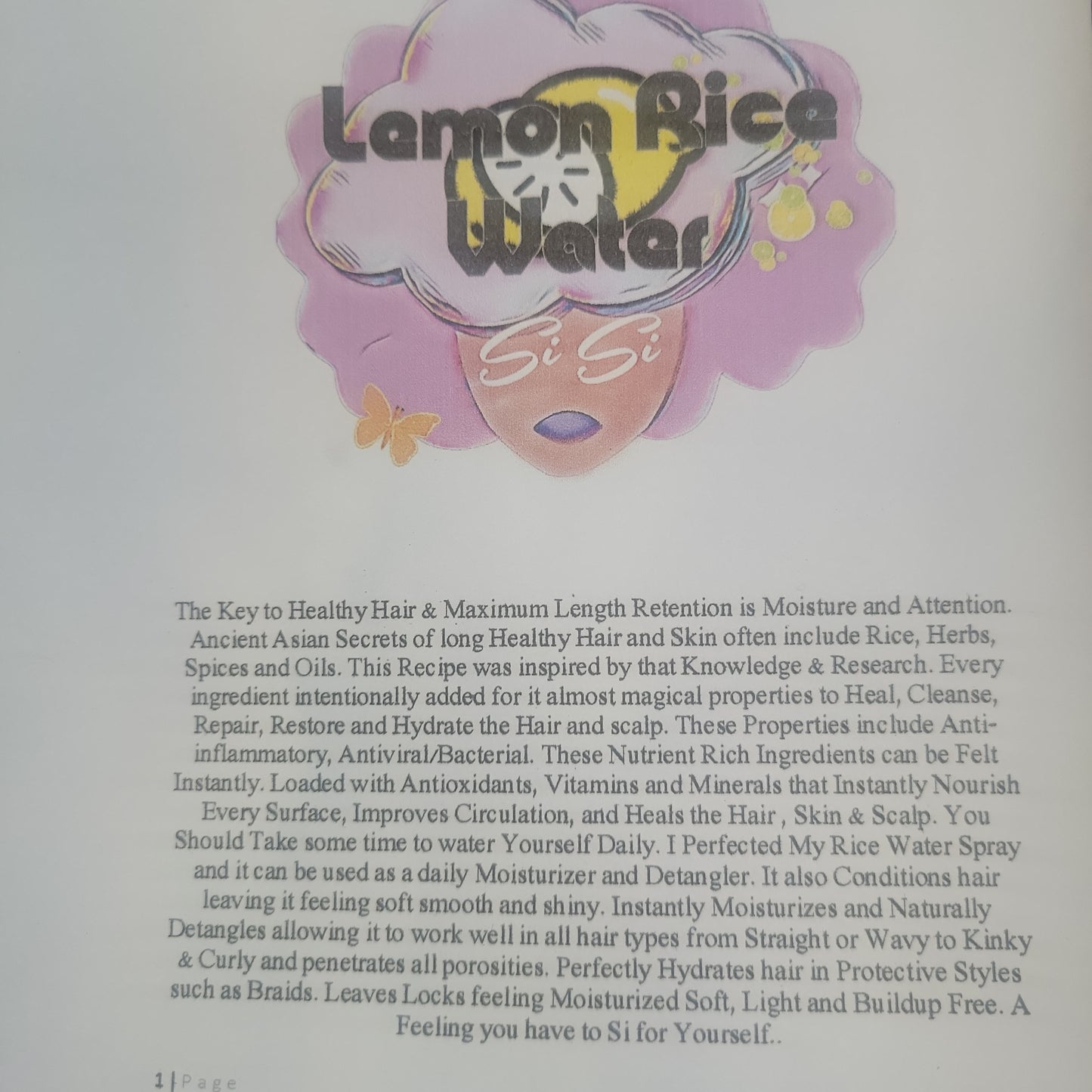 Beauty- Lemon Rice Water