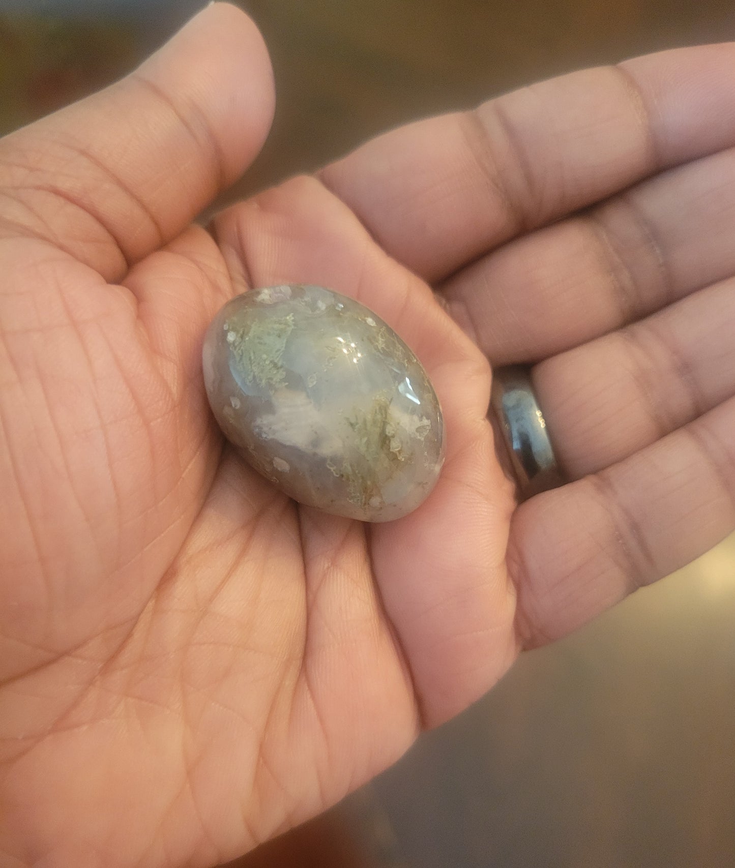 Tumbled- Tree Moss Agate Eggs