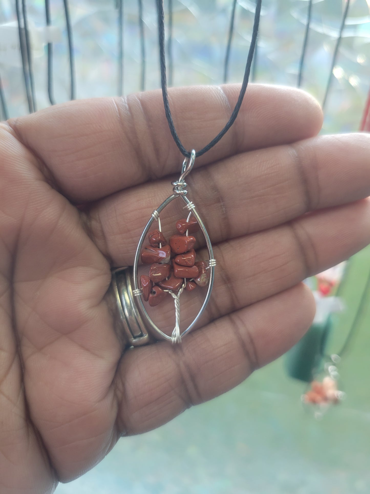 Necklace- Tree of Life Red Jasper