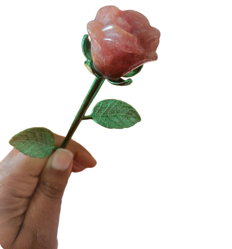 Carved- Crystal Rose Flower (Mystery Pick)