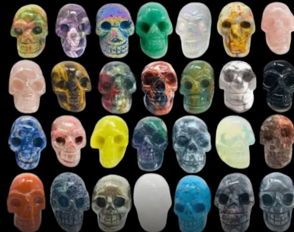 Carved- Mini Crystal Skulls (4cm)