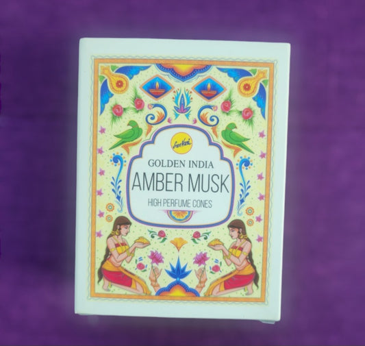 Smudge- Incense Backflow Cones (Amber Musk)