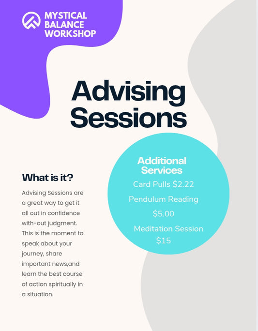 Services-  1 Advising Sessions (Virtual or In- Person)