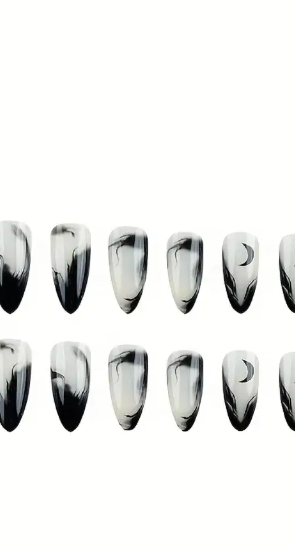 Nails- Clear the Fog Cresent Press On