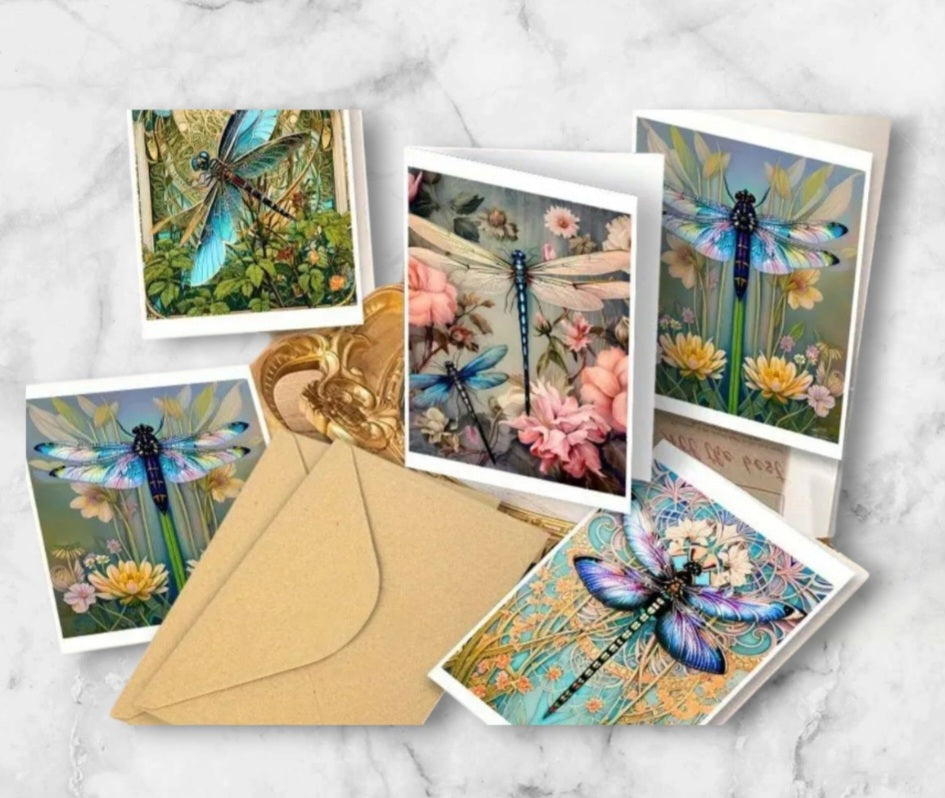 Cards- Dragonfly Garden Greeting Card