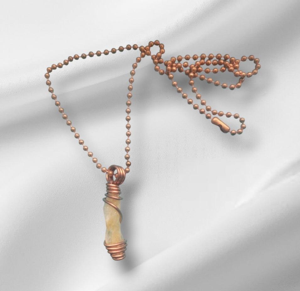 Necklace- Copper Wrapped Citrine