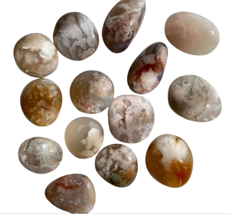 Tumbled- Flower Agate