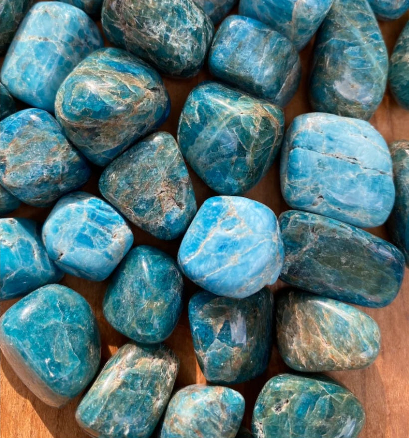Tumbled- Blue Apatite