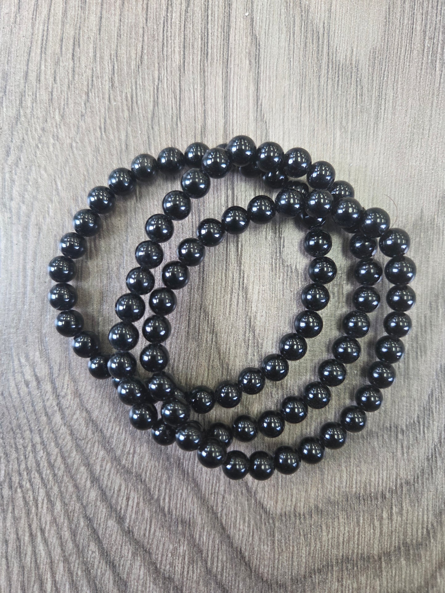 Bracelet- Black Obsidian 8mm