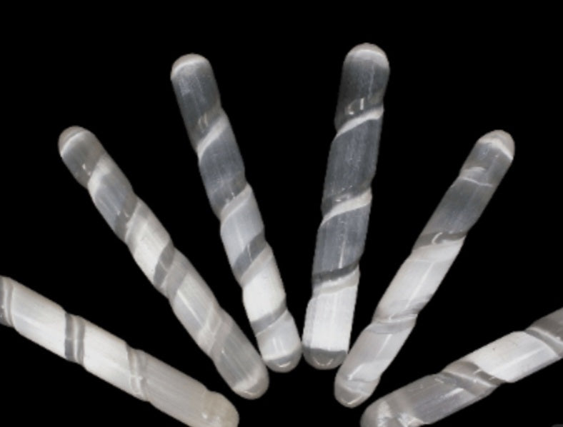 Wands- Selenite Spiral Massage Wand