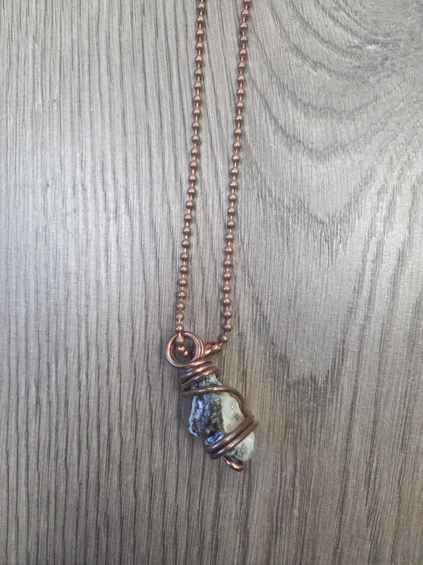 Necklace- Moonstone w/ Copper Wire