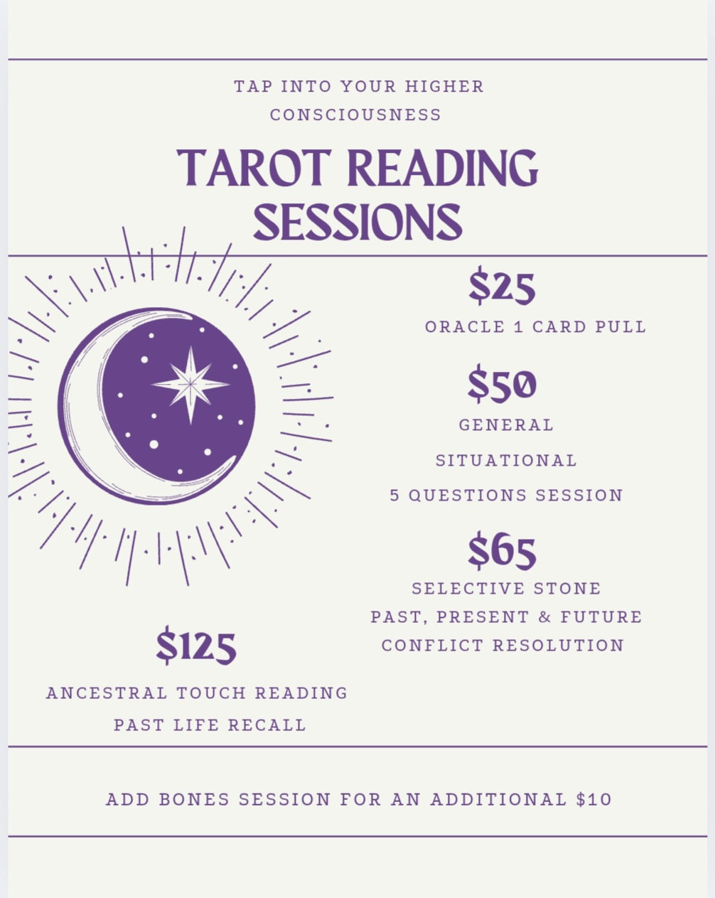 Virtual/ In-Person Reading / Advising (Deposit)