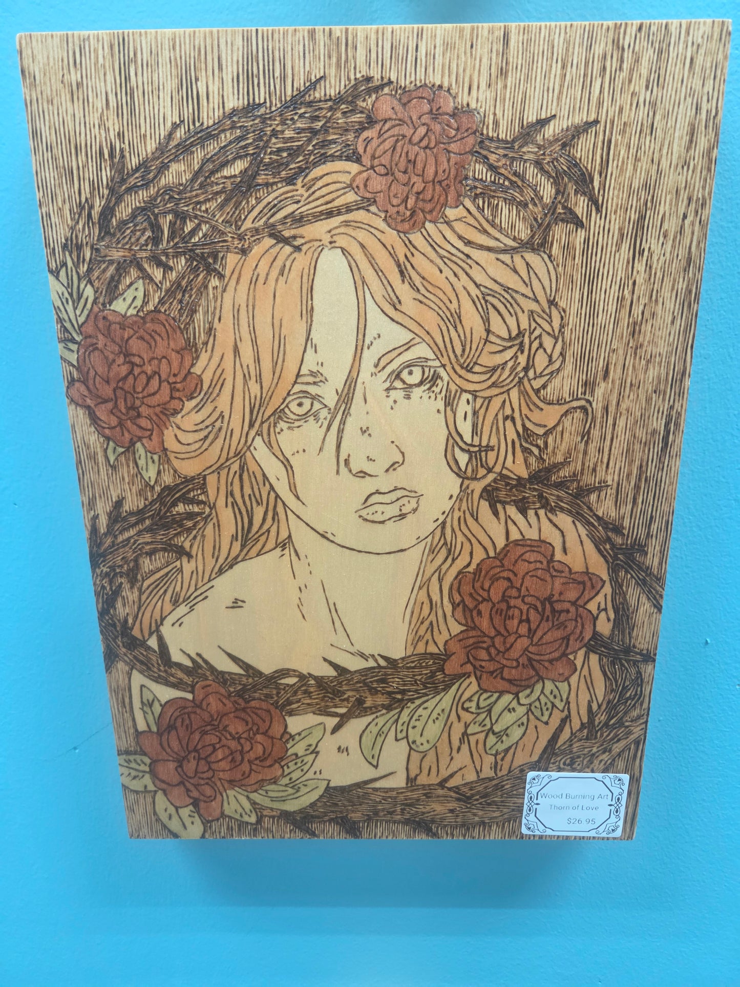 Wood Burning Art- Thorn of Love