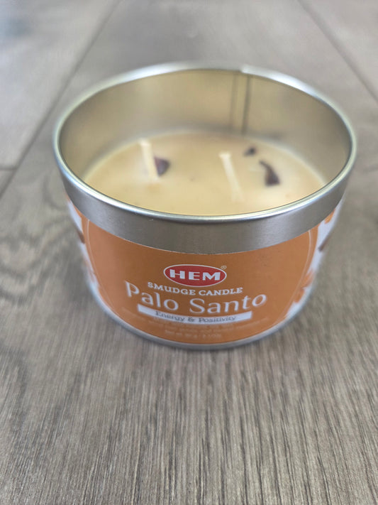 Candle- Hem Palo Santo w/ Mystery Stone
