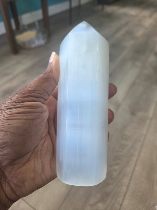 Tower- Selenite 6in Tower