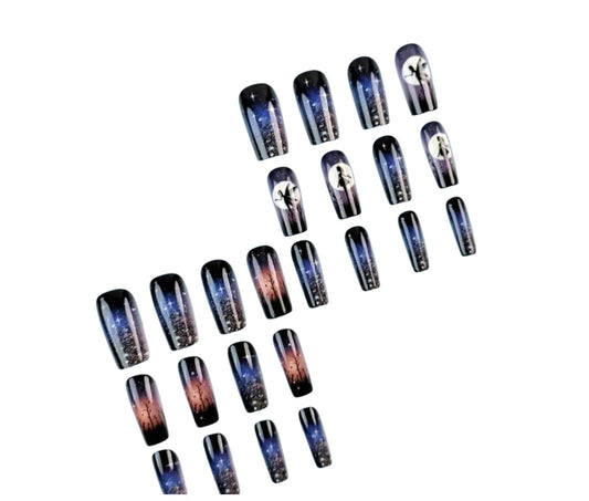 Nails- Purple Midnight Fairy Press On Nails