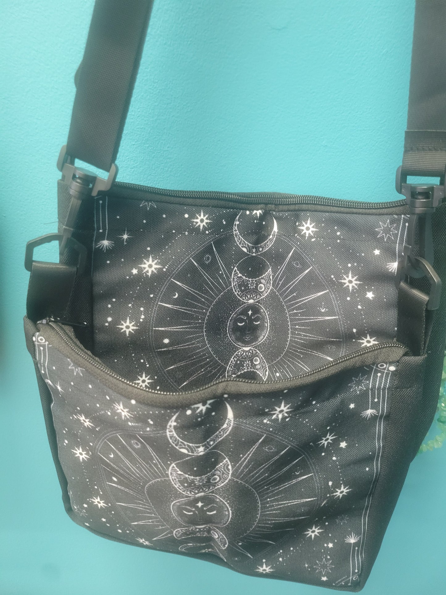Fashion- Phases of the Moon Crossbody Bag