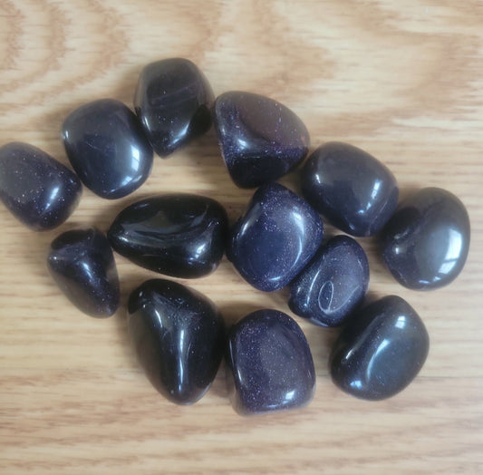 Tumbled- Blue Goldstone