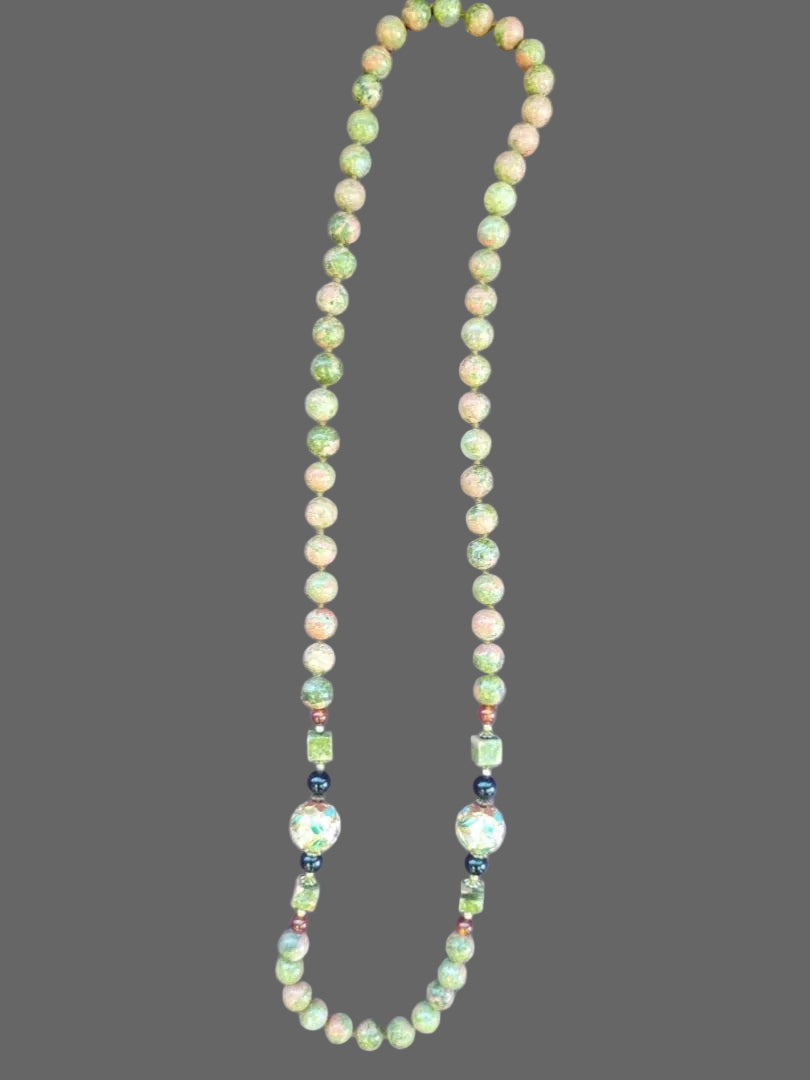 Necklace- Unakite (Antique Collection)