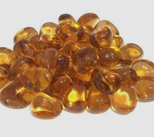 Tumbled- Amber Obsidian