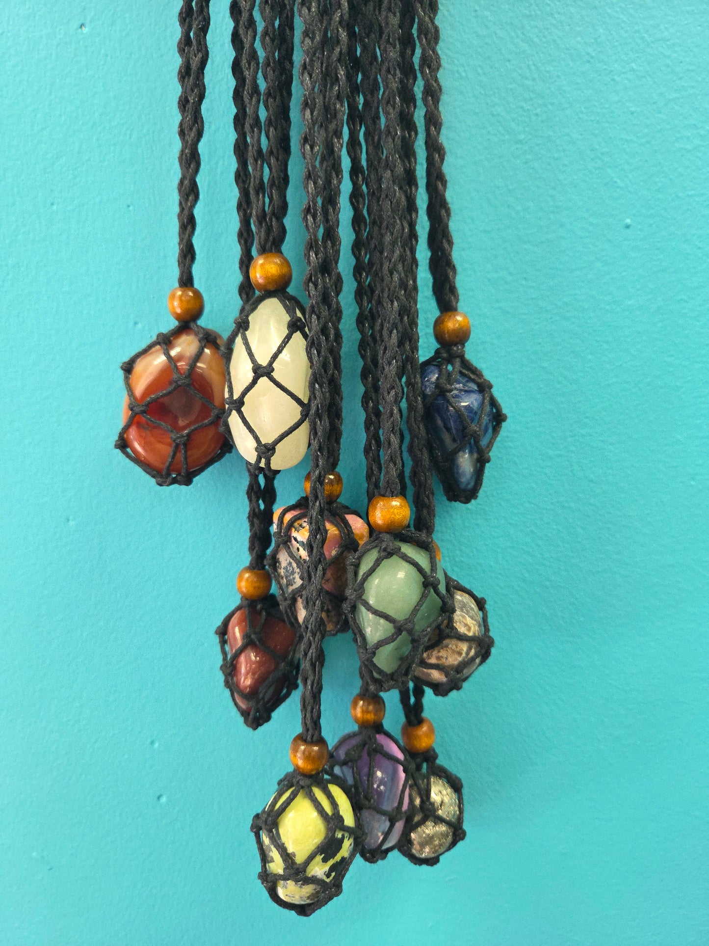 Necklace- Mystery Crystal Fishnet Necklace