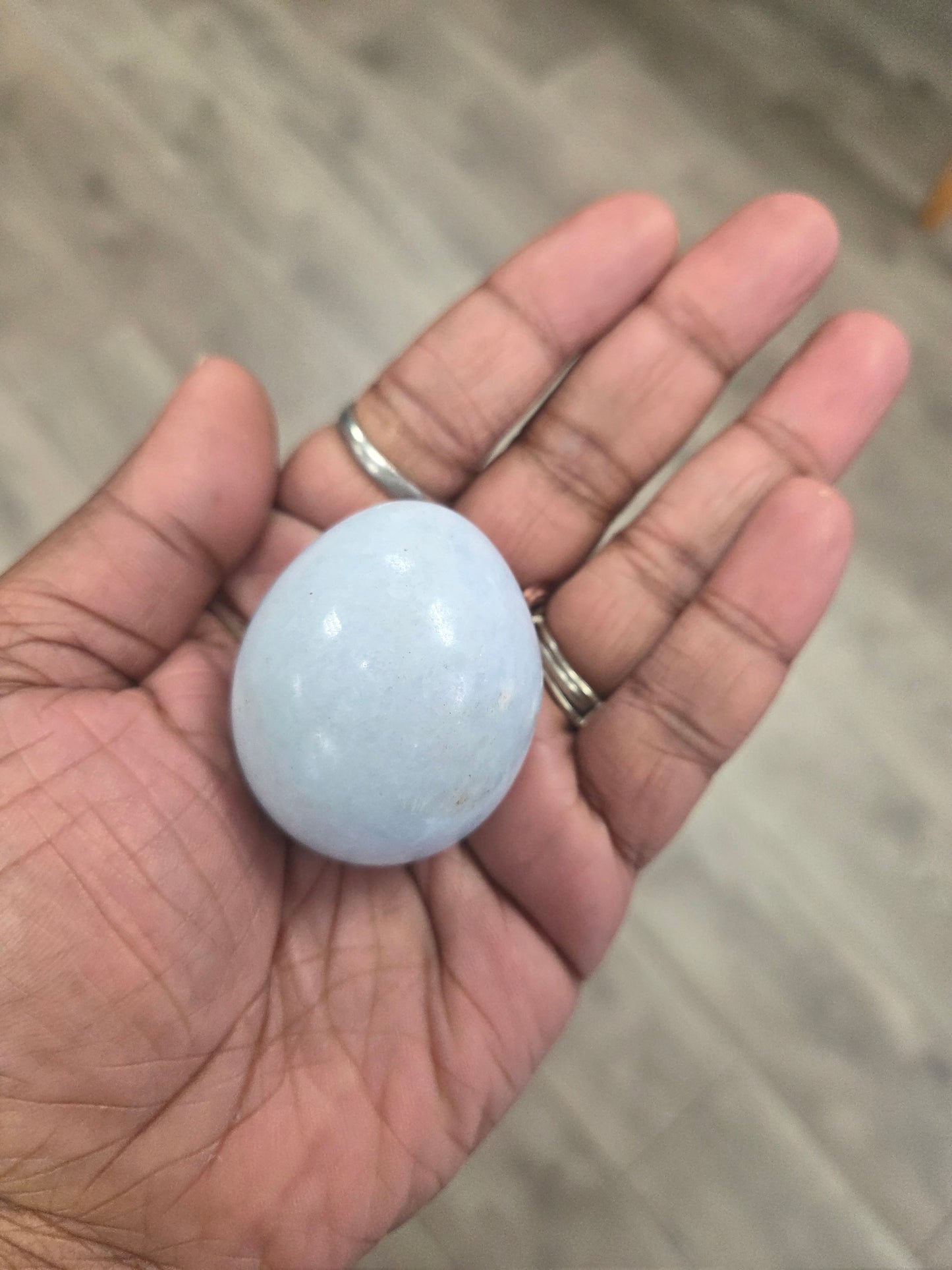 Tumbled- Blue Calcite Egg