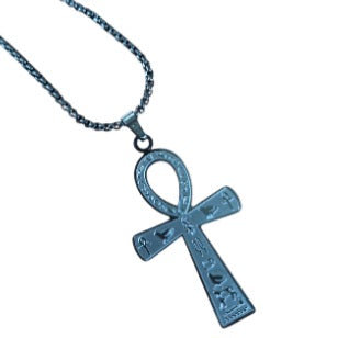 Necklace- Ankh (Black)