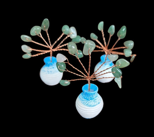 Tree of Life- Green Adventurine Mini Vase