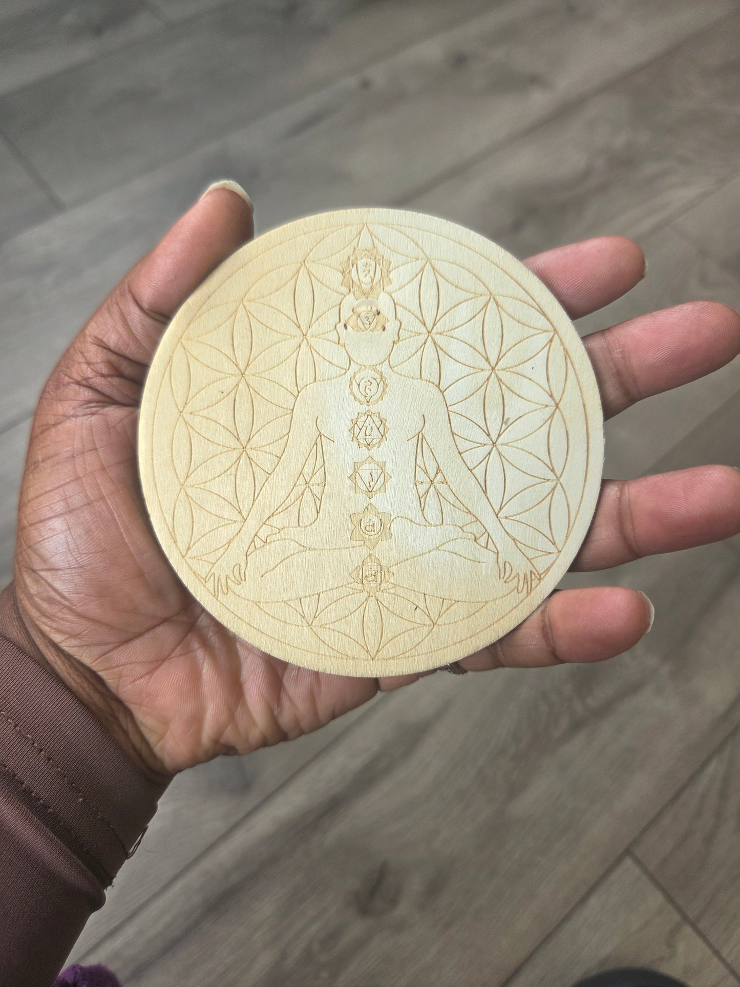 Board- Mandala Yoga Crystal Grid Board (sm)