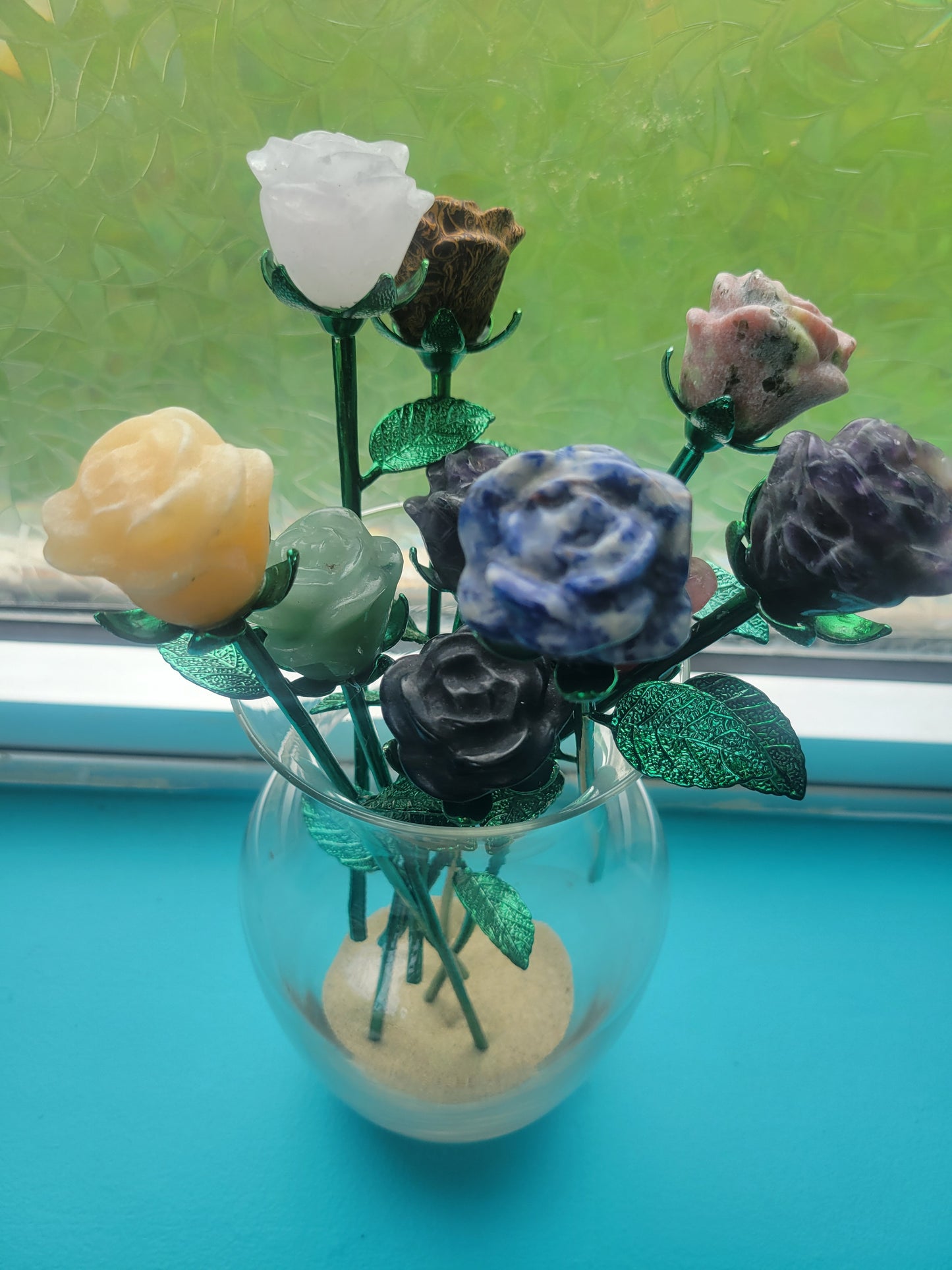 Carved- Crystal Rose Flower (Mystery Pick)