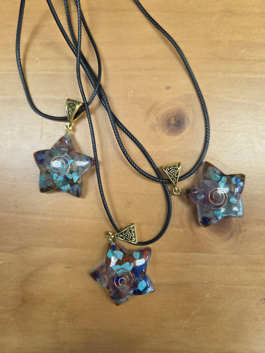 Necklace- Chakra Stone Star Necklace