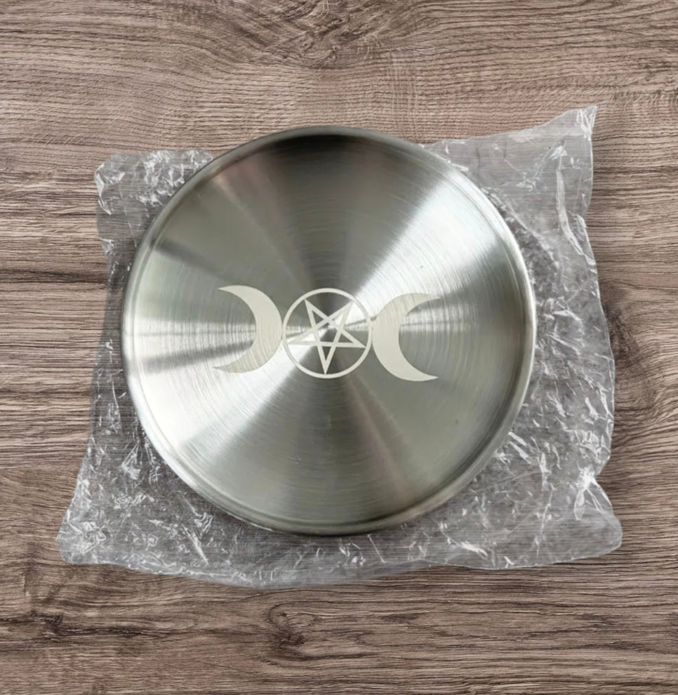 Smudge- Alter Plate Triple Goddess