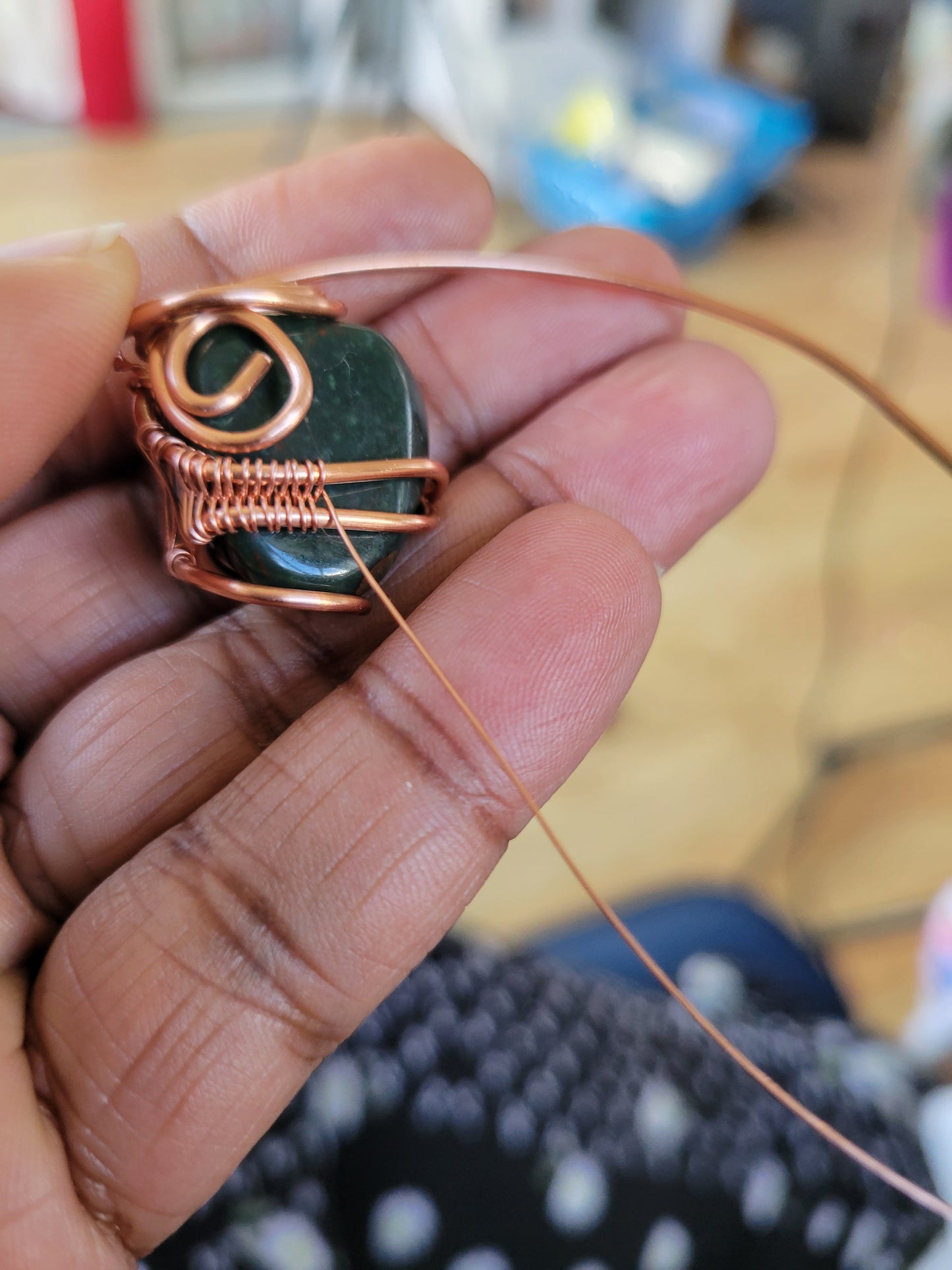 Wire Wrapping (Stones seen here are not for sale)