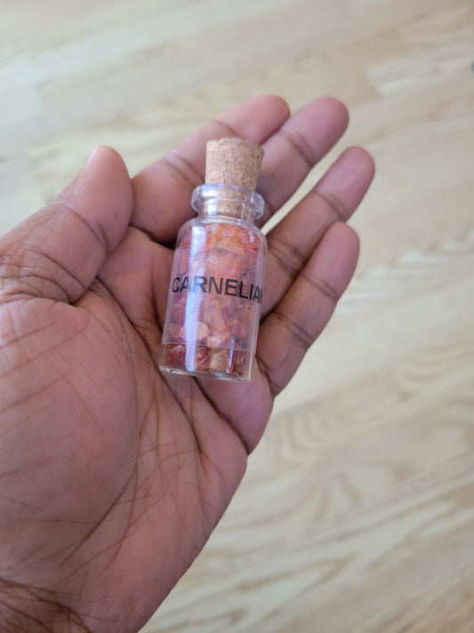 Chips in the Bottle- Carnelian