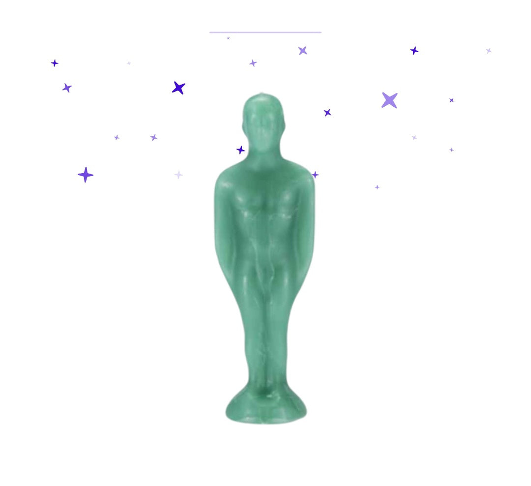 Candle- Figure Male (Green)