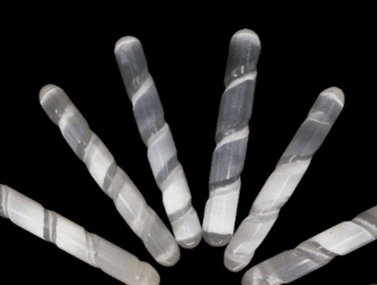 Wands- Selenite Spiral Massage Wand