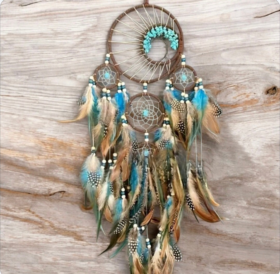 Dreamcatcher- Native Tree of Life- Blue Howlite