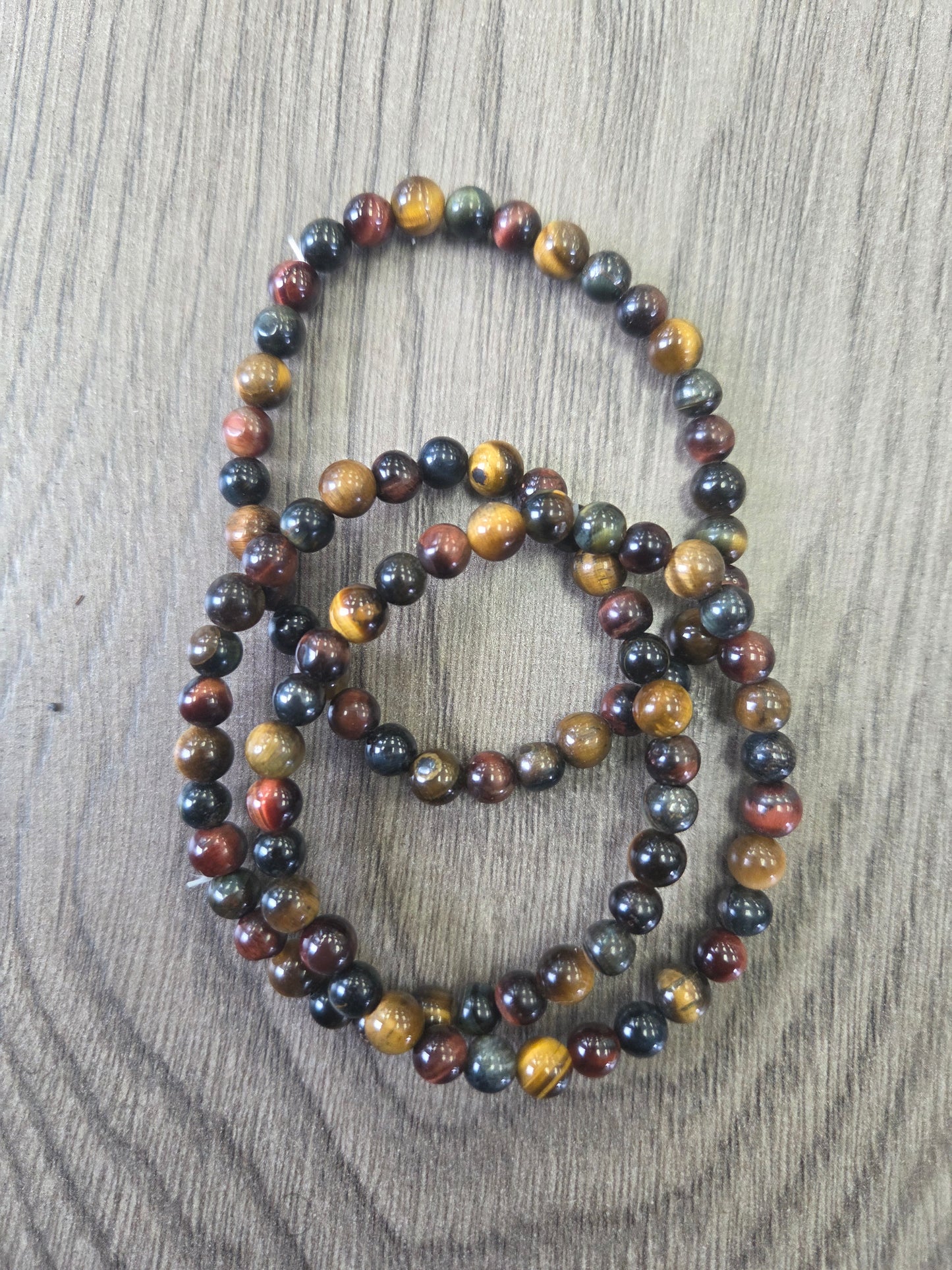 Bracelet- Multi- Color Tigers Eye 6mm