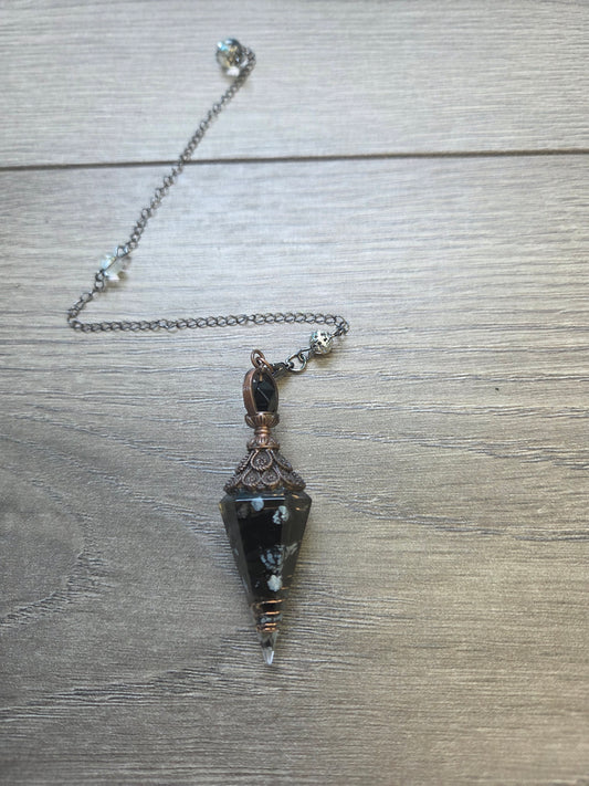 Pendulum- Snowflake Obsidian