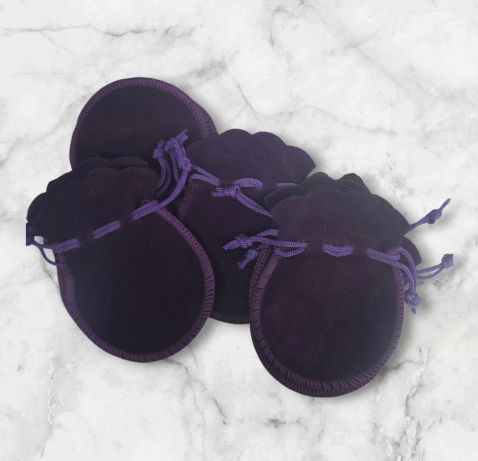 Mojo Bag- Velvet Draw String (Purple)