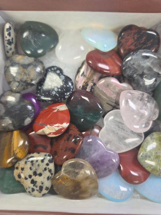 Carved- Mini Crystal Heart