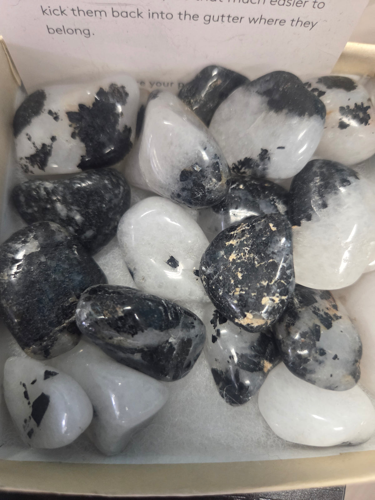 Tumbled- Tourmalated Quartz  (sm)