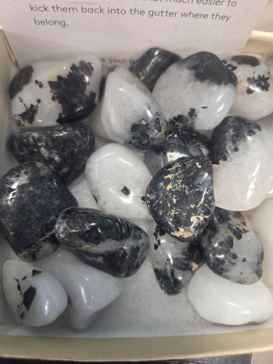 Tumbled- Tourmalated Quartz  (sm)