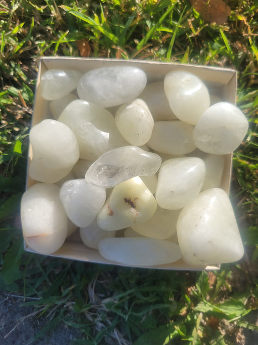 Tumbled- Sulfur Quartz
