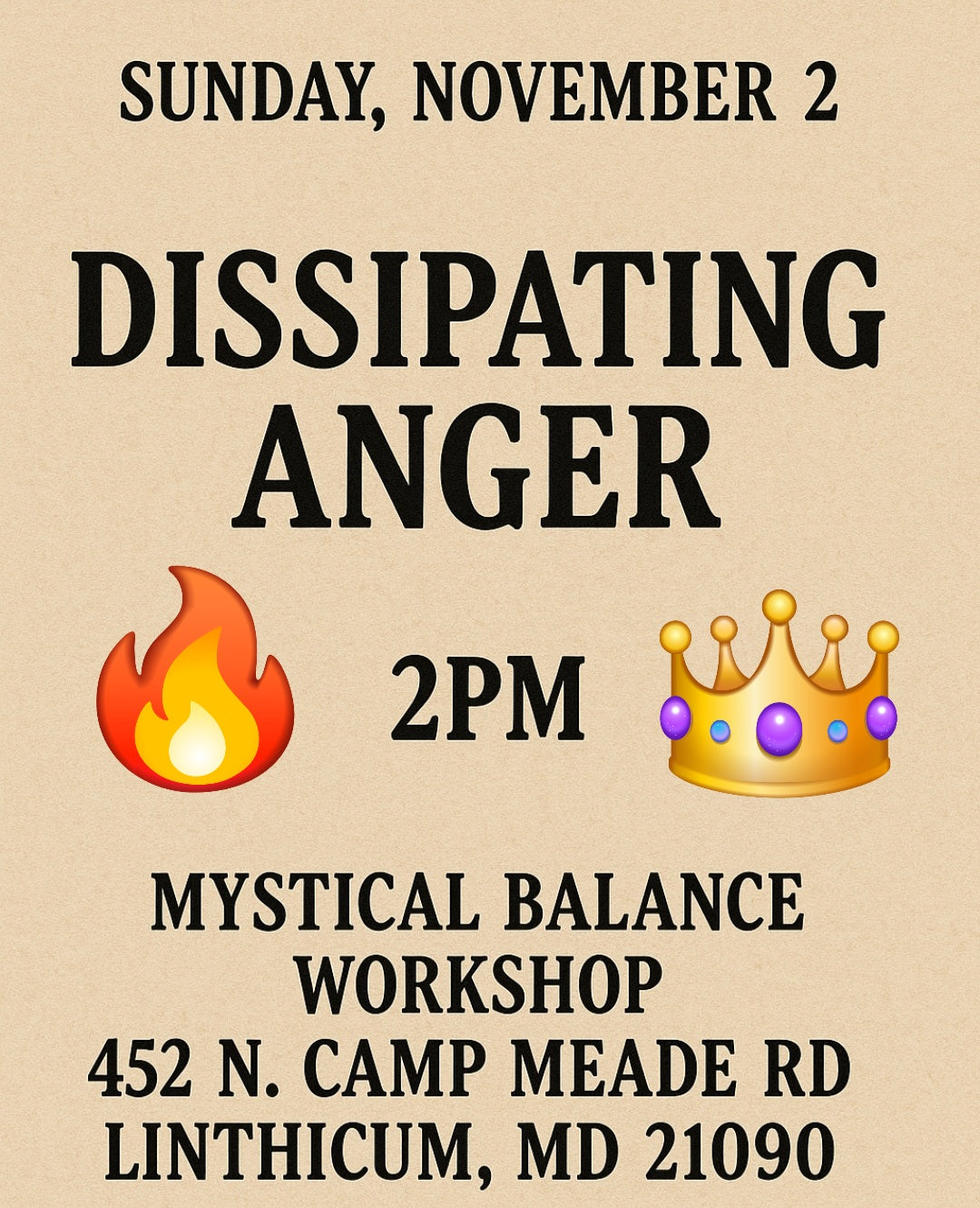 Event- Dissipating Anger