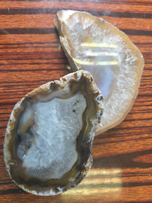 Slabs- Tumbled Front Raw Back / Earth Agate