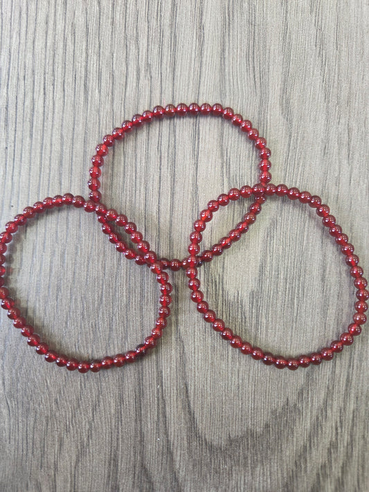 Bracelet- Carnelian 4mm