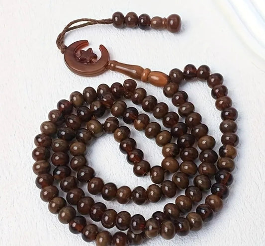 Necklace- Prayer Beads Rosary Star & Moon