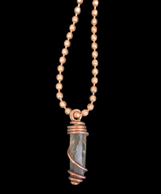 Necklace- Copper Wrapped Smoky Quartz