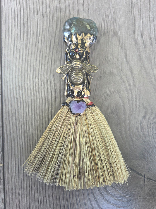 Supplies- Magic Broom w/ Labradorite and Amethyst